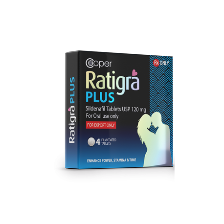 RATIGRA PLUS 4 compresse da 120mg Sildenafil